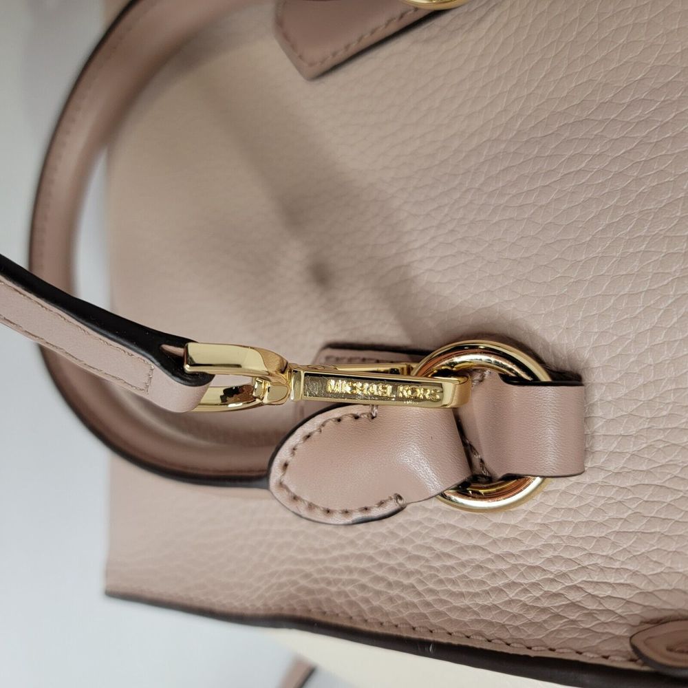 Michael Kors Kris Small Color-Block Pebbled‎ Leather Satchel. - Picture 11 of 16